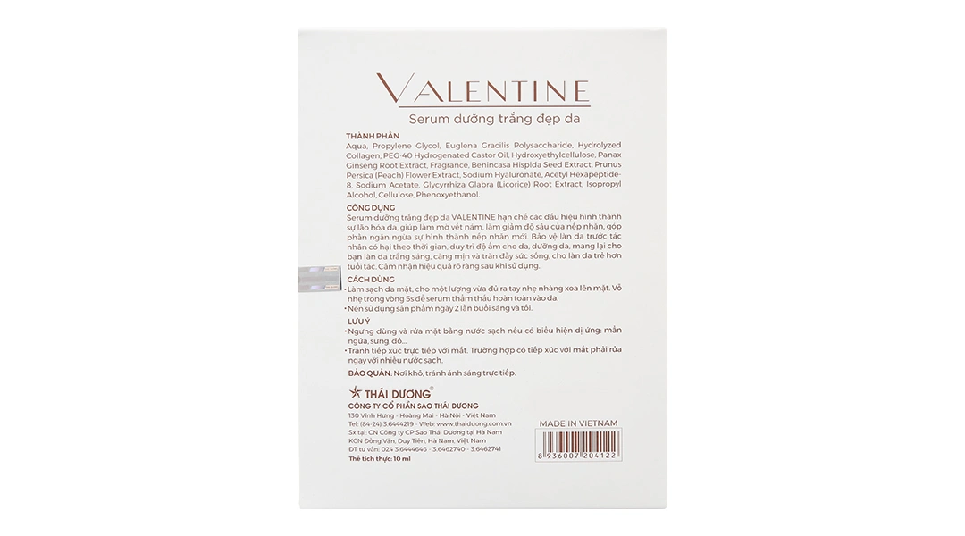 Serum Valentine dưỡng trắng đẹp da lọ 10ml - 2