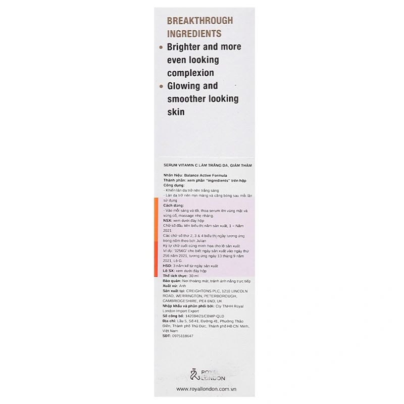 Serum Balance vitamin C làm trắng da, giảm thâm chai 30ml - 3