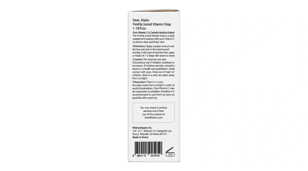 Serum Klairs Freshly Juiced Vitamin Drop trắng da mờ thâm lọ 35ml - 4