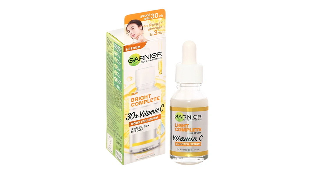 Serum Garnier Light Complete Vitamin C tăng cường trắng da, mờ thâm lọ 30ml - 