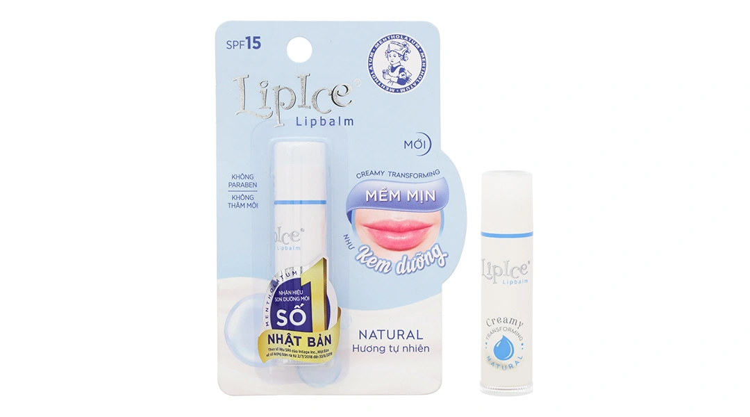 Son dưỡng môi LipIce không màu chuyển kem mịn hương tự nhiên thỏi 3.3g - 6