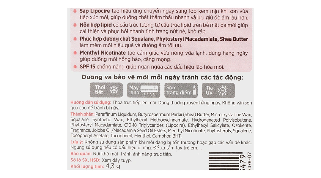 Son dưỡng môi LipIce không màu chuyển kem mịn hương tự nhiên thỏi 3.3g - 14