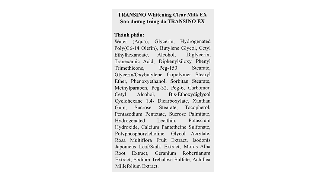 Sữa dưỡng trắng da Transino Whitening Clear Milk EX ngừa nám và tàn nhang chai 100ml - 5