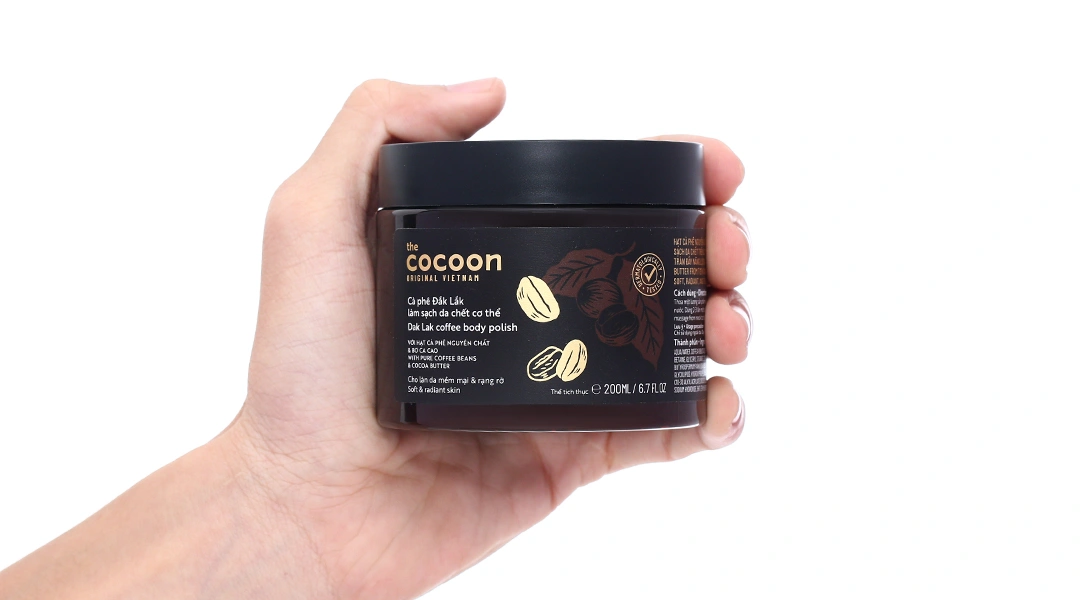 Tẩy tế bào chết Cocoon hạt cà phê làm sạch da chết cơ thể hũ 200ml - 5
