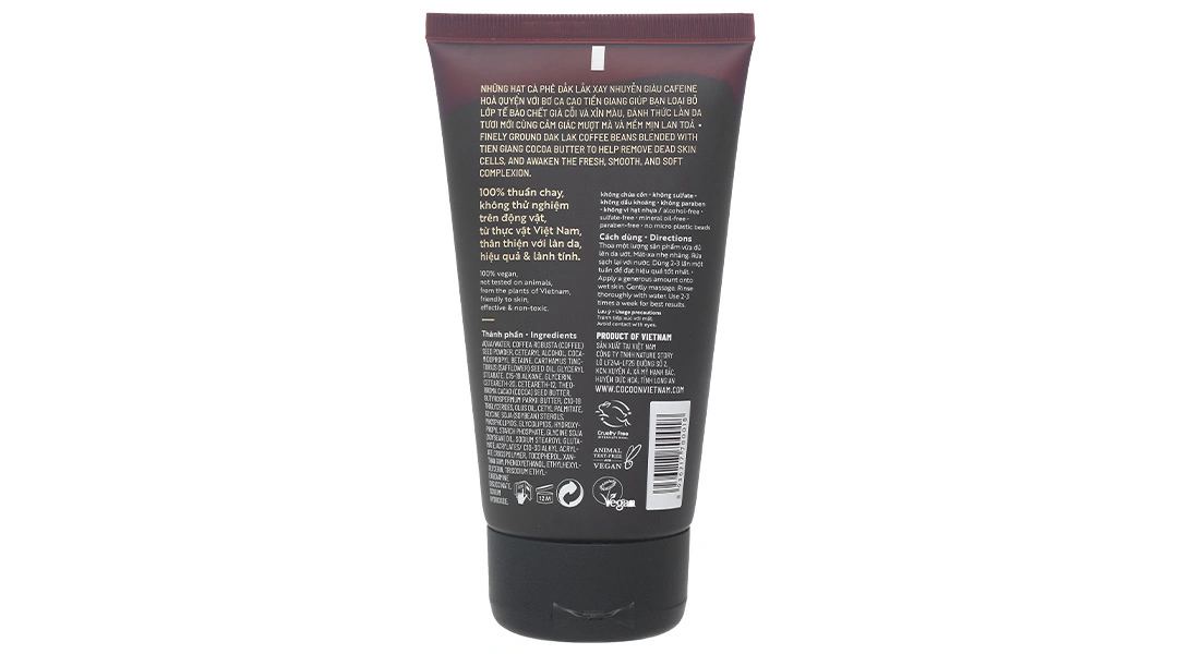 Tẩy tế bào chết Cocoon hạt cà phê Đắk Lắk làm sạch da mặt tuýp 150ml - 1