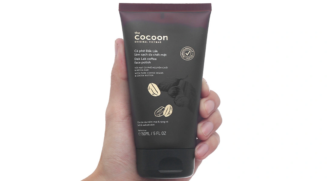 Tẩy tế bào chết Cocoon hạt cà phê Đắk Lắk làm sạch da mặt tuýp 150ml - 2