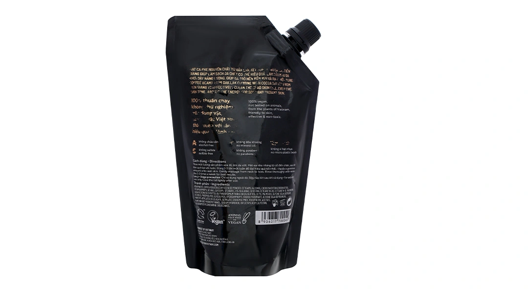 Tẩy tế bào chết Cocoon hạt cà phê làm sạch da chết cơ thể túi 600ml - 1