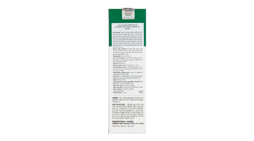Nước hoa hồng Some By Mi AHA-BHA-PHA 30 Days Miracle Toner ngăn ngừa mụn chai 150ml - 3