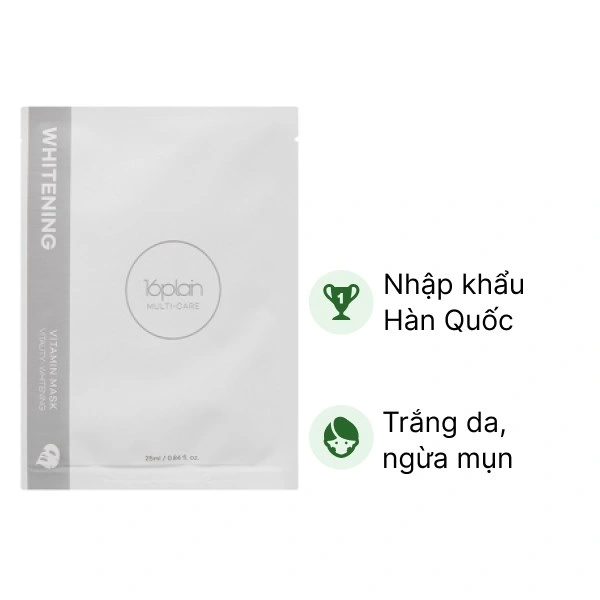 Mặt nạ 16plain Multi-Care Whitening Vitamin Mask dưỡng trắng da