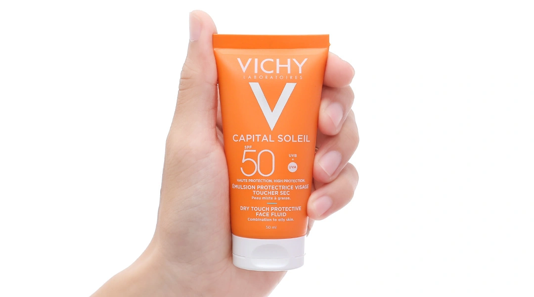Kem chống nắng Vichy Capital Soleil Dry Touch Protective Face Fluid SPF 50 không gây nhờn rít tuýp 50ml - 5