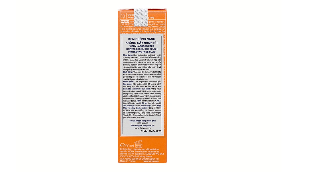 Kem chống nắng Vichy Capital Soleil Dry Touch Protective Face Fluid SPF 50 không gây nhờn rít tuýp 50ml - 4