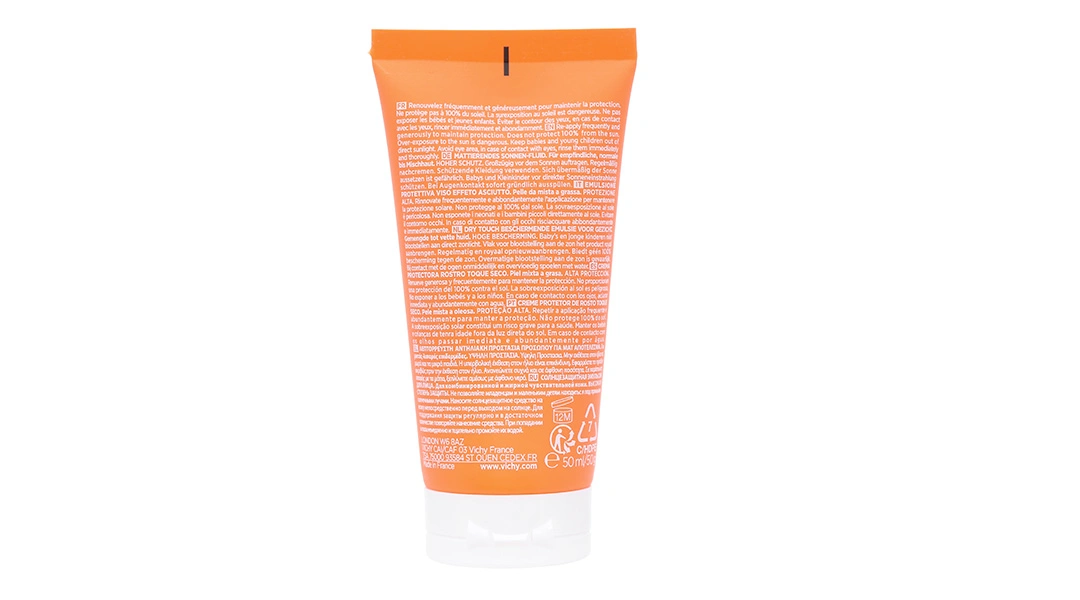 Kem chống nắng Vichy Capital Soleil Dry Touch Protective Face Fluid SPF 50 không gây nhờn rít tuýp 50ml - 2