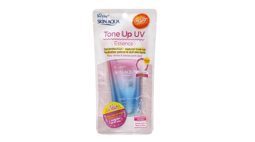 Tinh chất chống nắng Sunplay Skin Aqua Tone Up Essence Lavender SPF 50+/PA++++ tuýp 50g - 