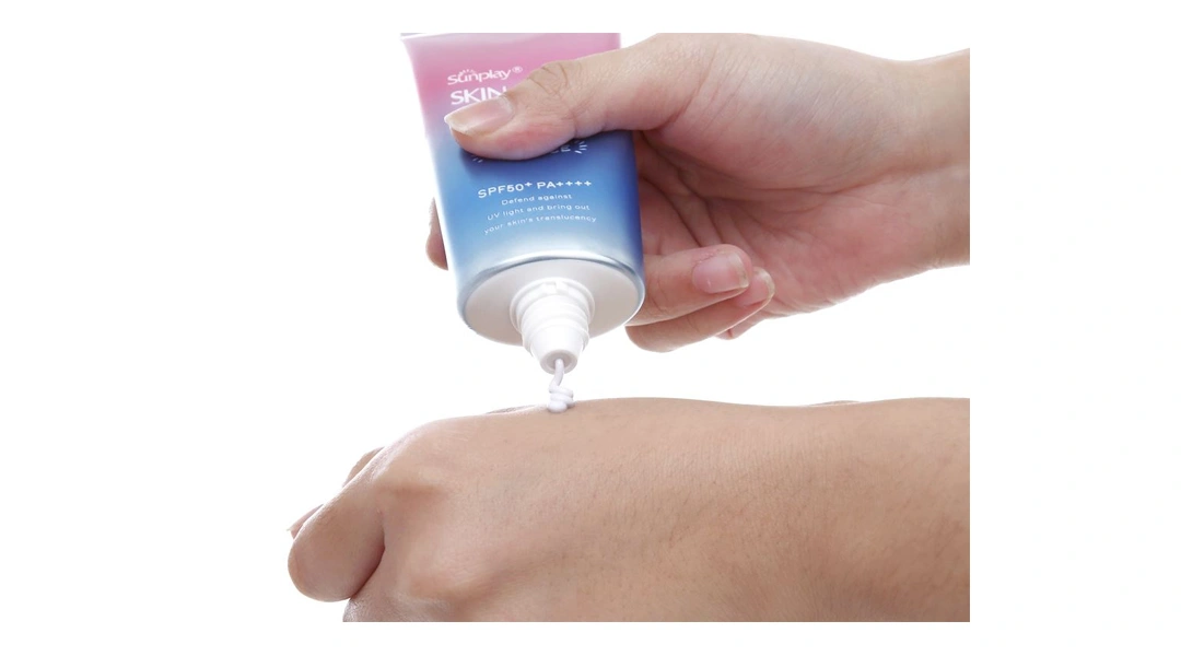 Tinh chất chống nắng Sunplay Skin Aqua Tone Up Essence Lavender SPF 50+/PA++++ tuýp 50g - 6