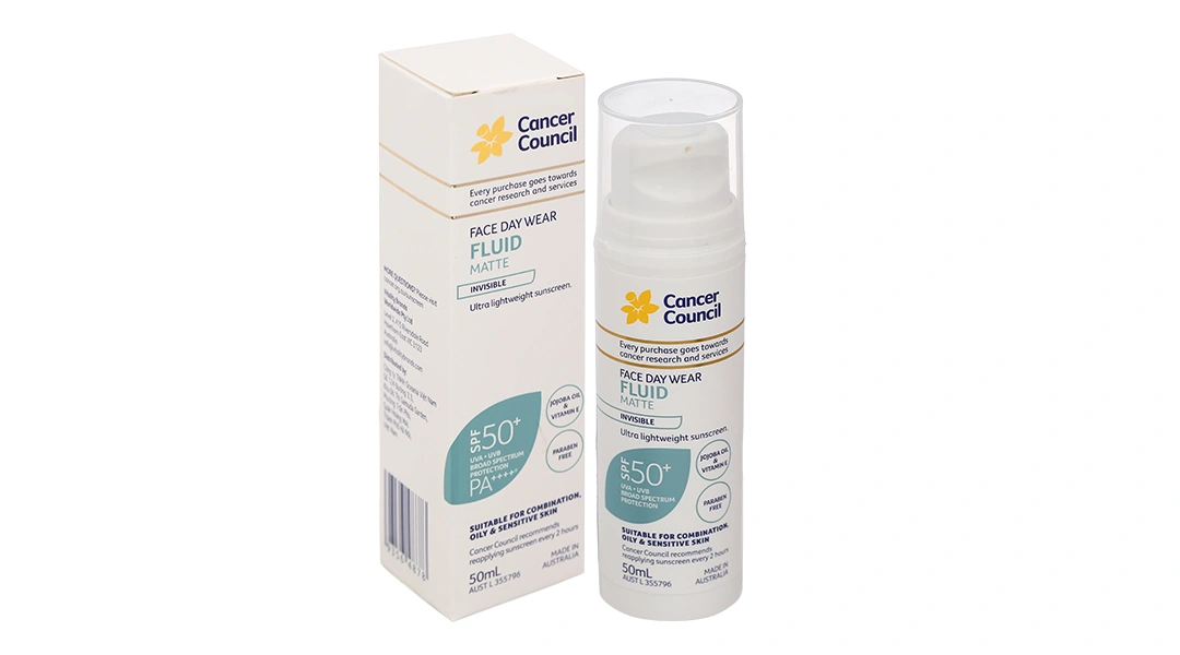 Sữa chống nắng Cancer Council Fluid Matte SPF50+ cho da mặt chai 50ml - 1