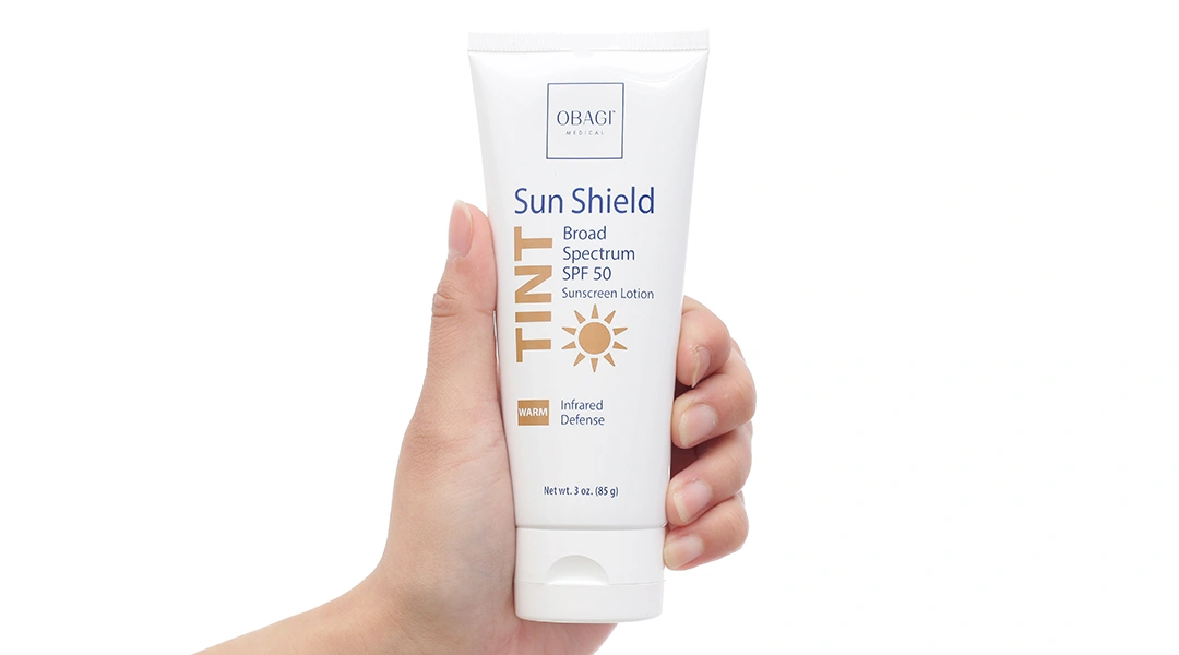 Kem chống nắng Obagi Sun Shield Tint SPF 50 Warm chống nắng phổ rộng, che khuyết điểm tuýp 85g - 1