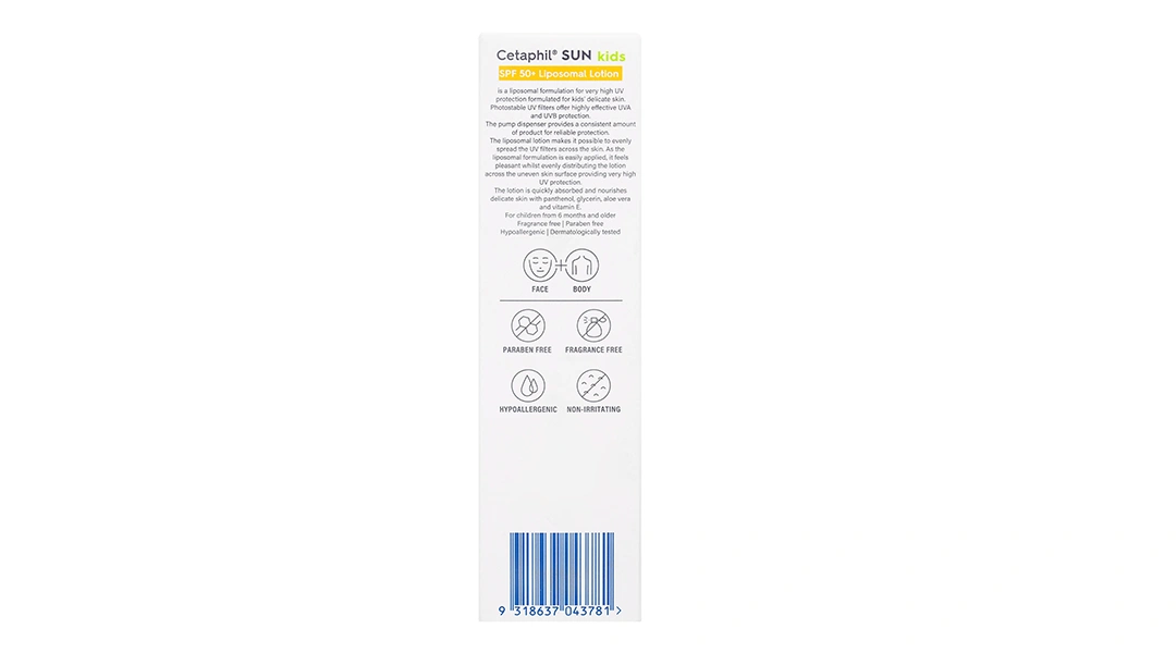 Sữa chống nắng Cetaphil Sun Kids Liposomal lotion SPF50+ dịu lành cho bé chai 150ml - 3