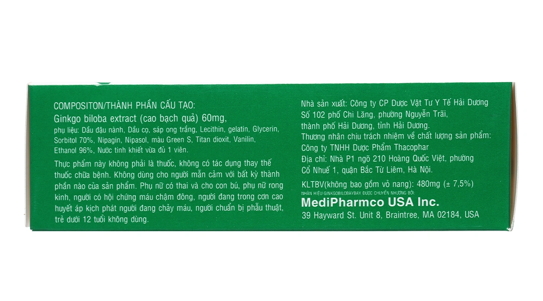 Ginkgo Bilobaybay 60Mg hộp 30 viên - 3