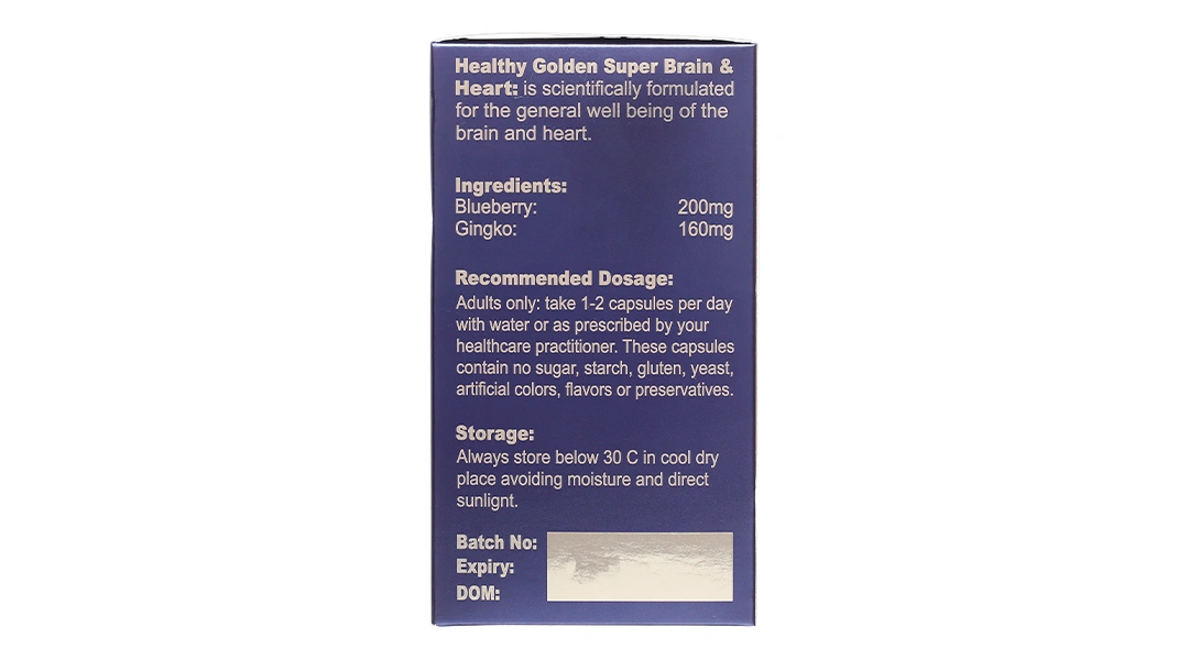 Healthy Golden Super Brain & Heart 360mg lọ 100 viên - 2