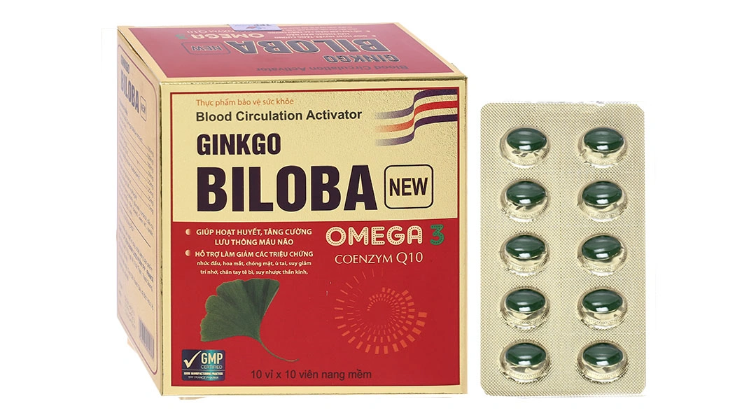 Ginkgo Biloba Omega 3 + Coenzym Q10 hộp 100 viên - 