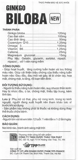 Ginkgo Biloba Omega 3 + Coenzym Q10 hộp 100 viên - 5