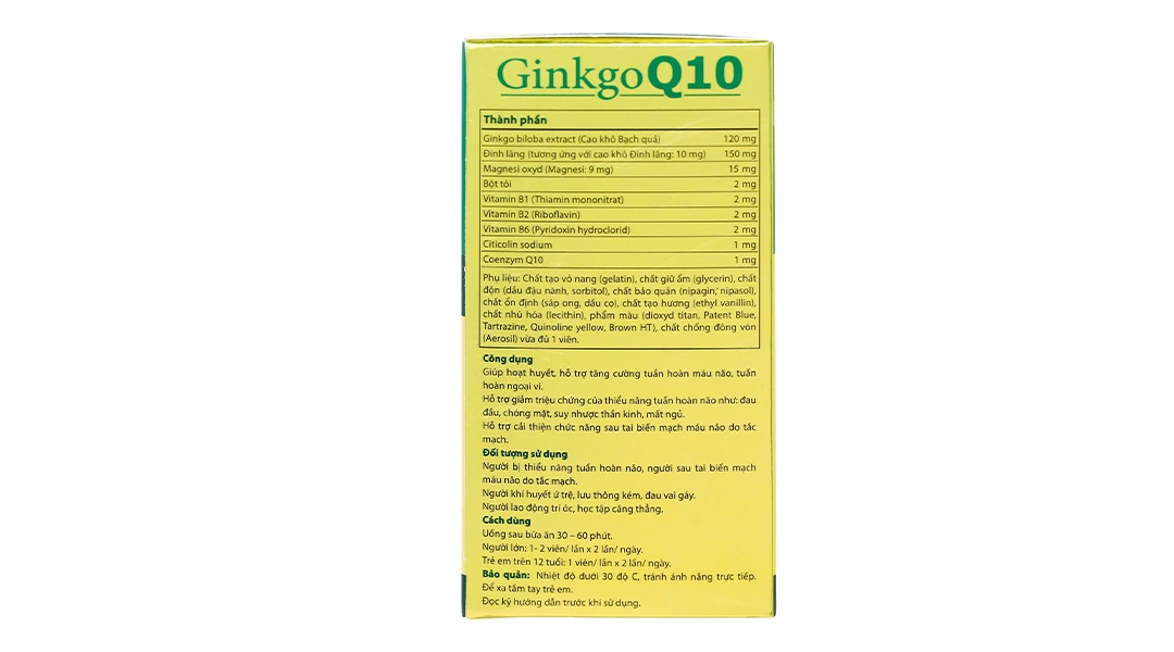 Ginkgo Q10 Iso hộp 100 viên - 1