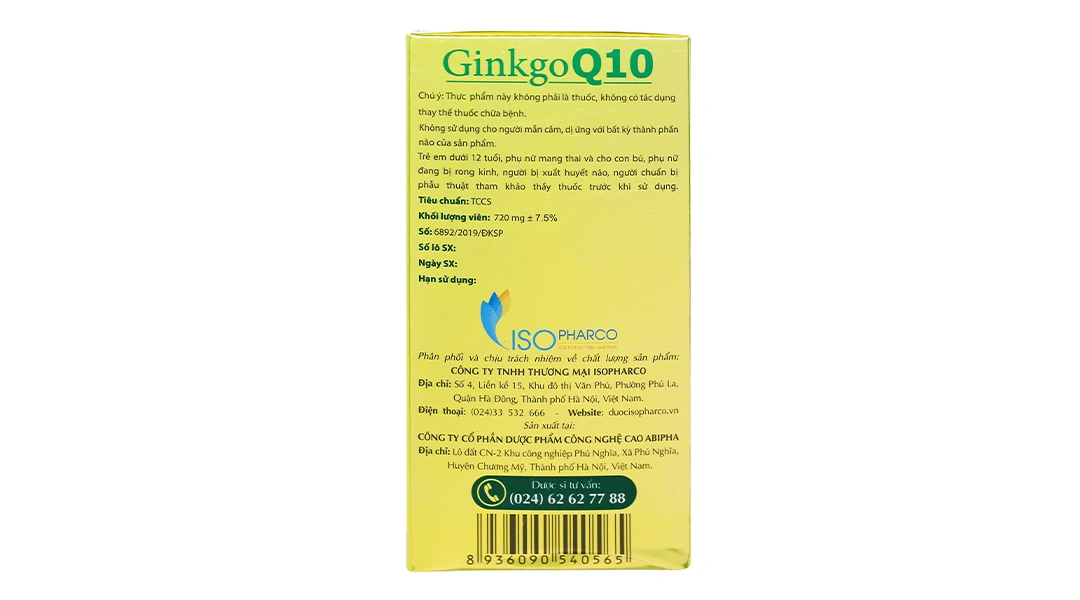 Ginkgo Q10 Iso hộp 100 viên - 2