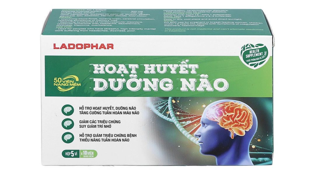 Hoạt Huyết Dưỡng Não Ladophar hộp 50 viên - 1