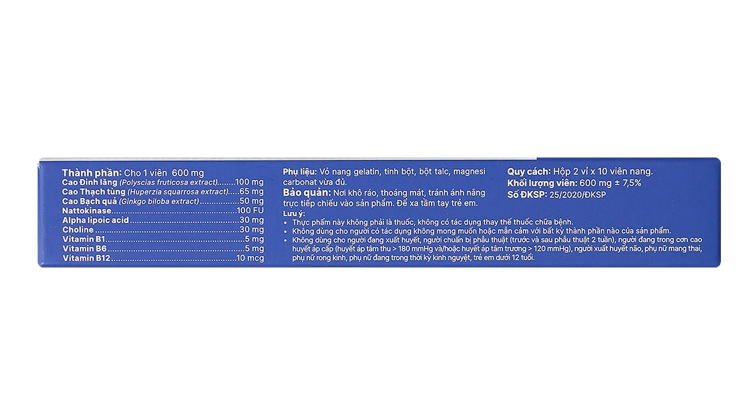 Dưỡng Não Thái Minh hộp 20 viên - 11