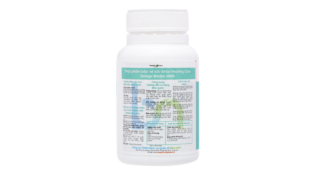 Thực phẩm bảo vệ sức khỏe: Healthy Care Ginkgo Biloba 2000 - 1