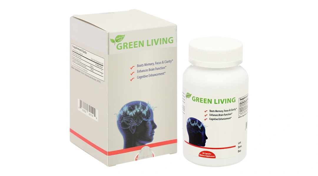Green Living hỗ trợ tăng cường tuần hoàn não hộp 60 viên - 