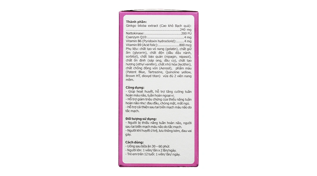 Ginkgo Natto Coenzym Q10 hộp 100 viên - 1