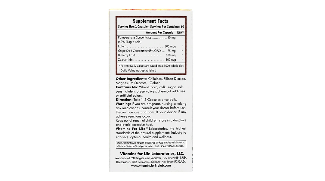 Viên Uống Bổ Mắt Vitamins For Life Bright Eye hộp 60 viên - 2