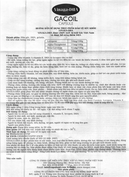 Gac Oil Vinaga Dha lọ 30 viên - 3