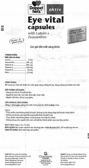 Doppelherz Aktiv Eye Vital Capsules hộp 30 viên - 7