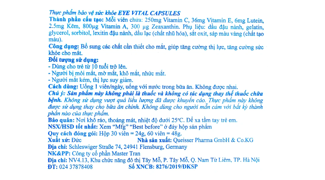 Doppelherz Aktiv Eye Vital Capsules hộp 30 viên - 5