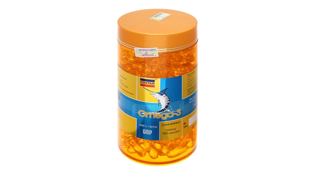 Costar Omega 3 hỗ trợ sức khỏe tim mạch, tốt cho mắt lọ 365 viên - 
