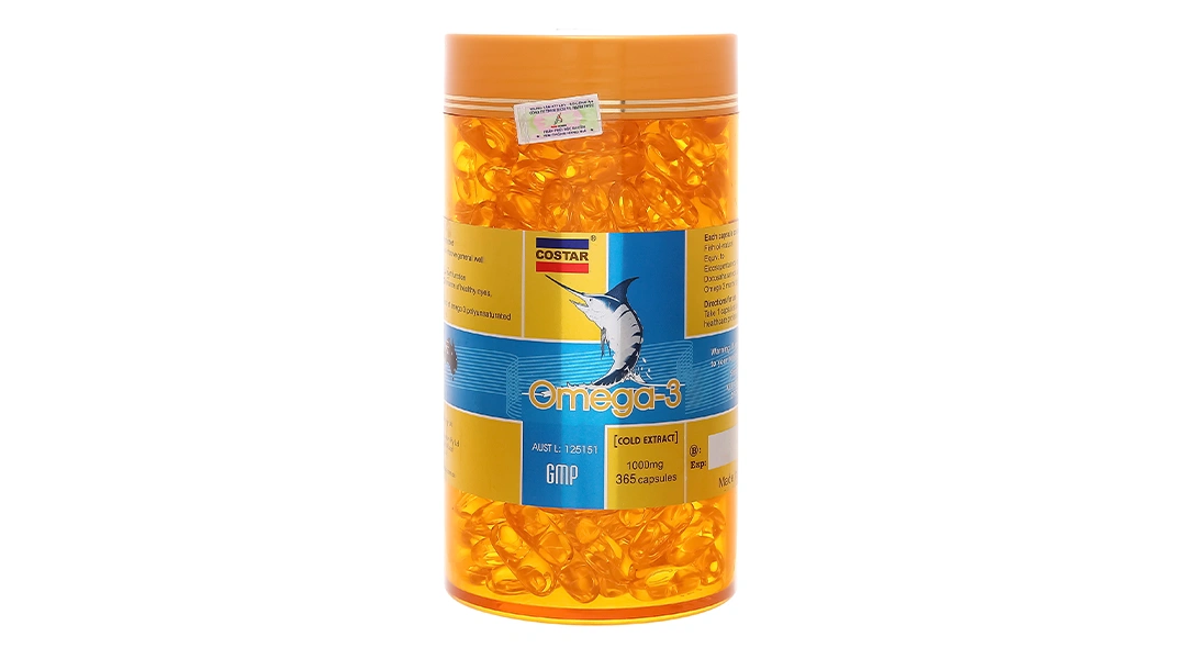 Costar Omega 3 hỗ trợ sức khỏe tim mạch, tốt cho mắt lọ 365 viên - 1