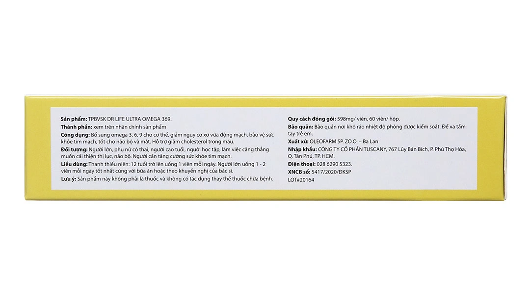 Viên Uống Omega 3-6-9 Drlife hộp 60 viên - 2