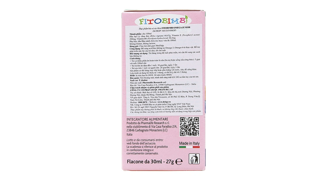 Fitobimbi Omega chai 30ml - 2