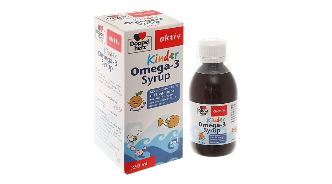 Doppelherz Aktiv Kinder Omega 3 Syrup chai 250ml - 
