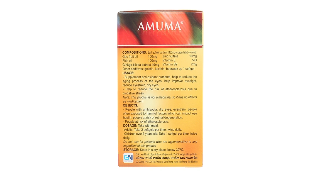 Dầu Gấc Amuma Plus lọ 60 viên - 2