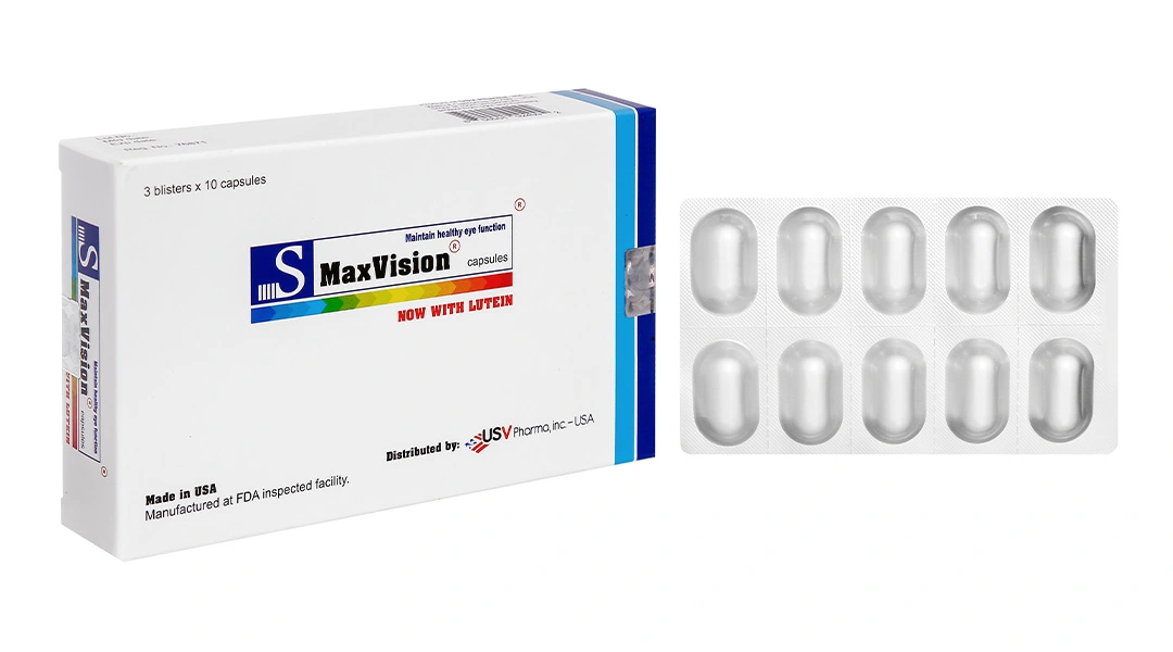 S-Maxvision giảm thái hóa võng mạc mắt hộp 30 viên - 