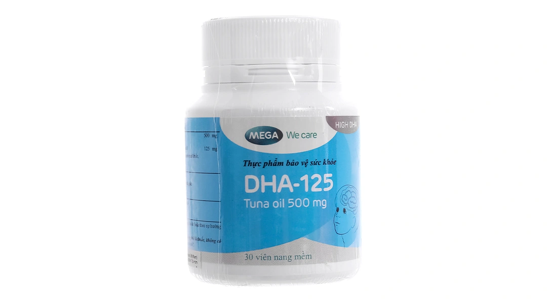 Thực phẩm bảo vệ sức khỏe Mega We Care DHA-125 giúp bổ não, sáng mắt lọ 30 viên - 1