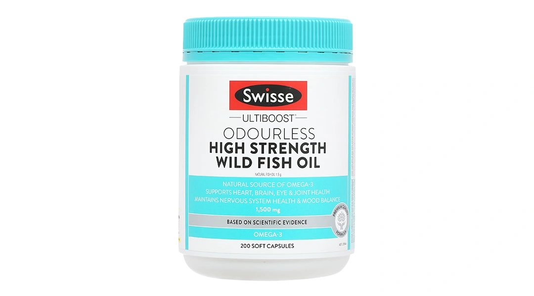Swisse Ultiboost Odourless Fish Oil 1500mg lọ 200 viên - 