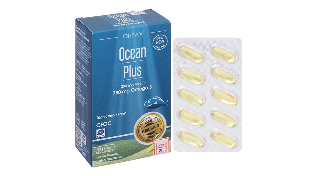Ocean Plus hỗ trợ giúp bổ não, bổ mắt hộp 30 viên - 