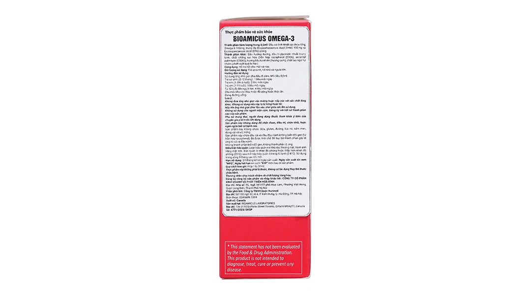 Thực phẩm bảo vệ sức khỏe Bioamicus Omega 3 lọ 30ml - 4