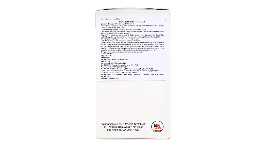 Thực phẩm bảo vệ sức khỏe Healthy Life - Fish Oil hộp 100 viên - 2
