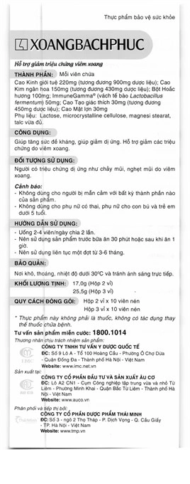 Xoang Bách Phục hộp 20 viên - 5
