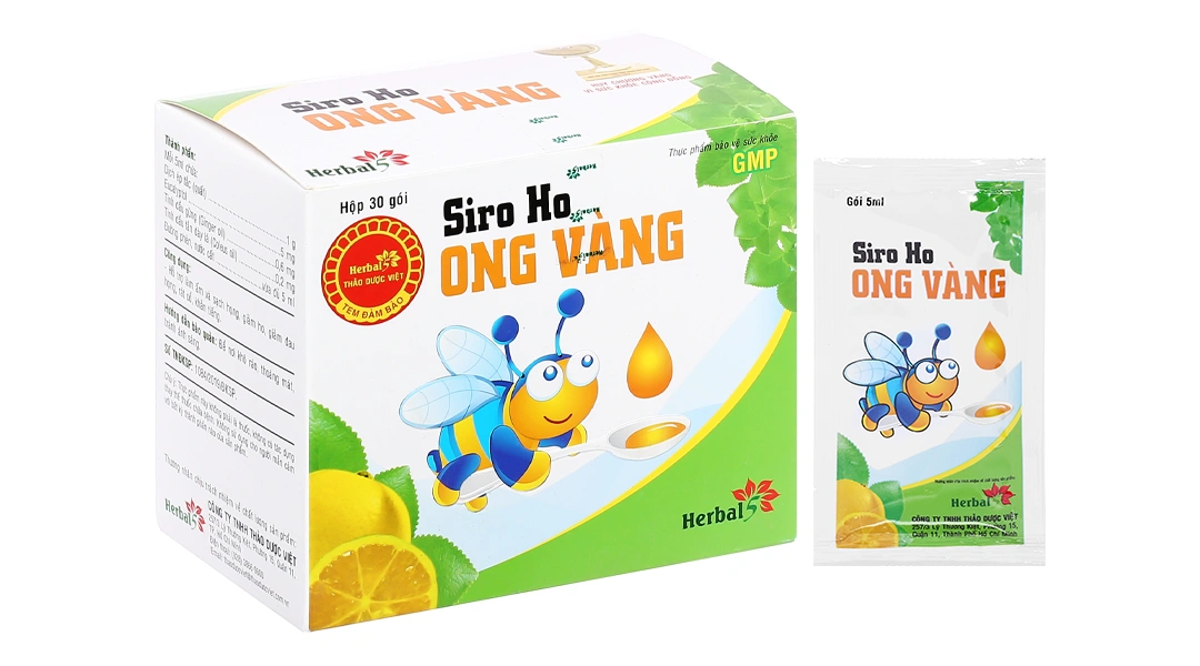 Siro Ho Ong Vàng hộp 30 gói x 5ml - 